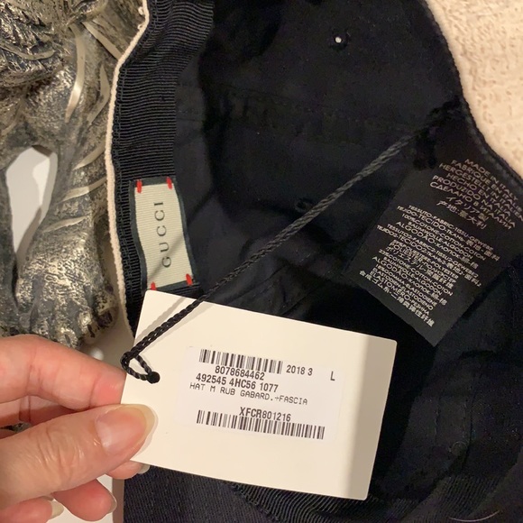 NWT Authentic Gucci Gabardine Rub Baseball Hat - Picture 13 of 13